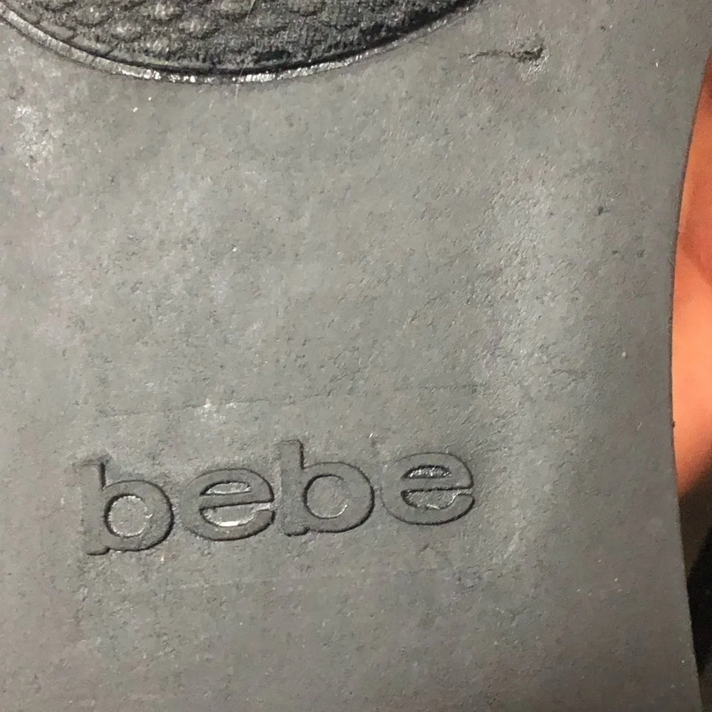Bebe black patent sandal